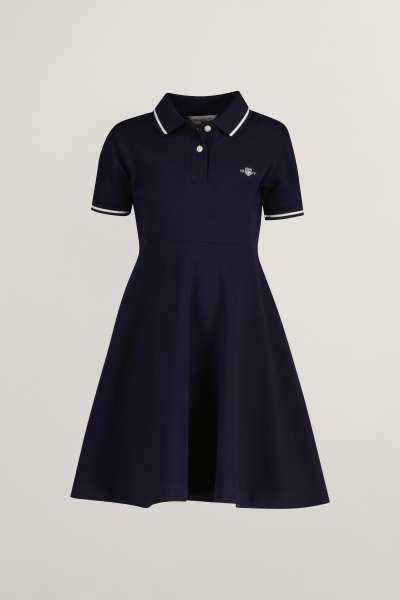 RUHA GANT PIQUE SPIN DRESS EVENING BLUE