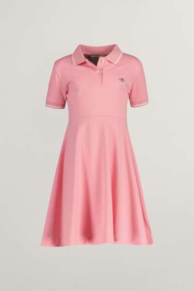 RUHA GANT PIQUE SPIN DRESS GERANIUM PINK