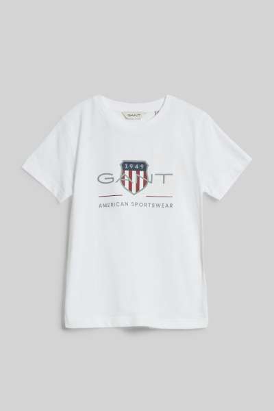 PÓLÓ GANT ARCHIVE SHIELD SS T-SHIRT WHITE