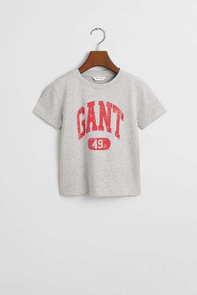 PÓLÓ GANT 49 ARCH RELAXED T-SHIRT LIGHT GREY MELANGE