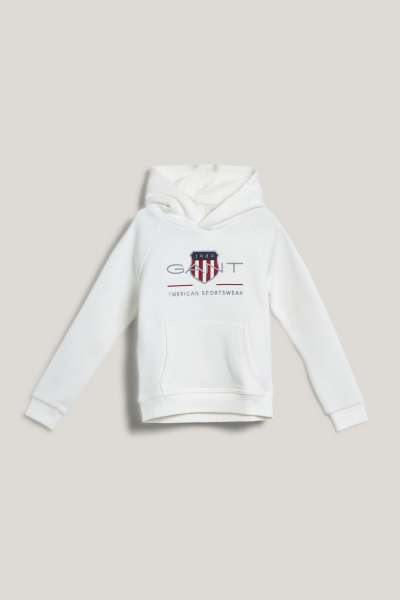 MELEGÍTŐ FELSŐ GANT ARCHIVE SHIELD RAGLAN HOODIE EGGSHELL