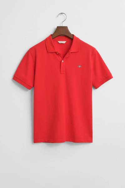 PÓLÓ GANT SHIELD SS PIQUE BRIGHT RED