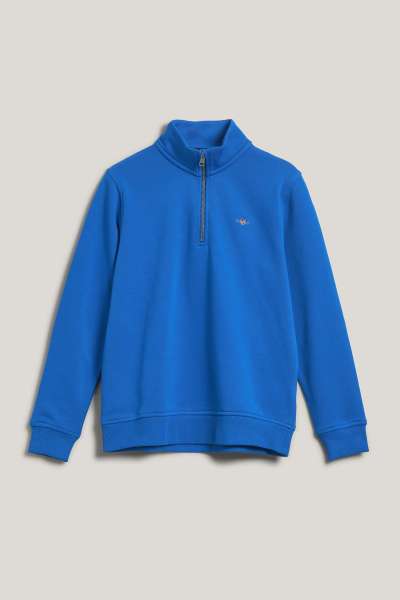 MELEGÍTŐ FELSŐ GANT SHIELD HALF ZIP SWEATSHIRT GREECE BLUE