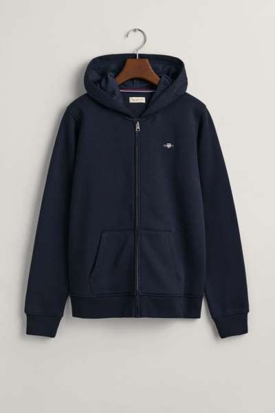 MELEGÍTŐ FELSŐ GANT SHIELD ZIP HOODIE EVENING BLUE