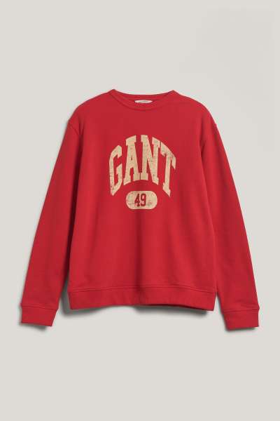 MELEGÍTŐ FELSŐ GANT 49 ARCH RELAXED C-NECK BRIGHT RED