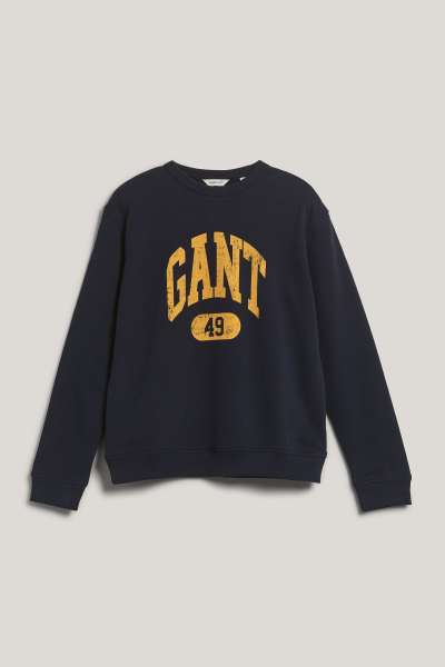 MELEGÍTŐ FELSŐ GANT 49 ARCH RELAXED C-NECK EVENING BLUE