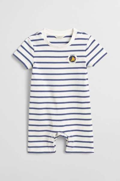 BODY GANT STRIPED JERSEY ROMPER DUSTY NAVY