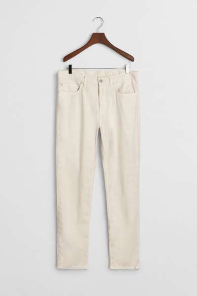 FARMER GANT SLIM COT/LINEN JEANS PUTTY
