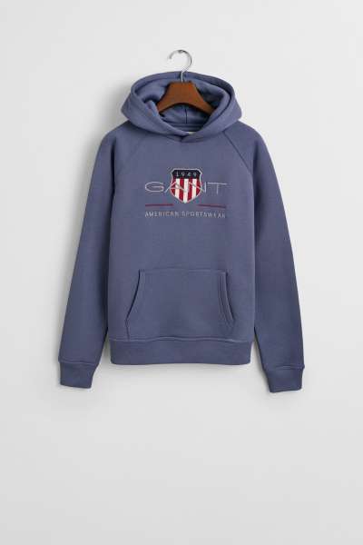 MELEGÍTŐFELSŐ GANT ARCHIVE SHIELD HOODIE DUSTY NAVY