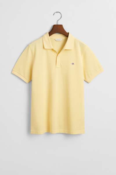 PÓLÓ GANT SHIELD SS PIQUE DUSTY LIGHT YELLOW