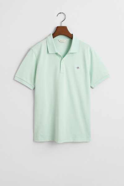 PÓLÓ GANT SHIELD SS PIQUE FADED MINT