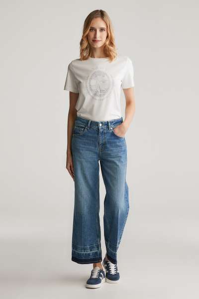 FARMER GANT HEM FOLD DETAIL JEANS SEMI LIGHT BLUE ARCHIVE