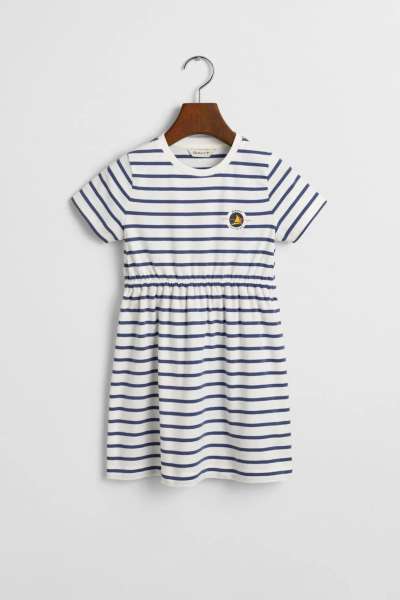 RUHA GANT STRIPED T-SHIRT DRESS DUSTY NAVY