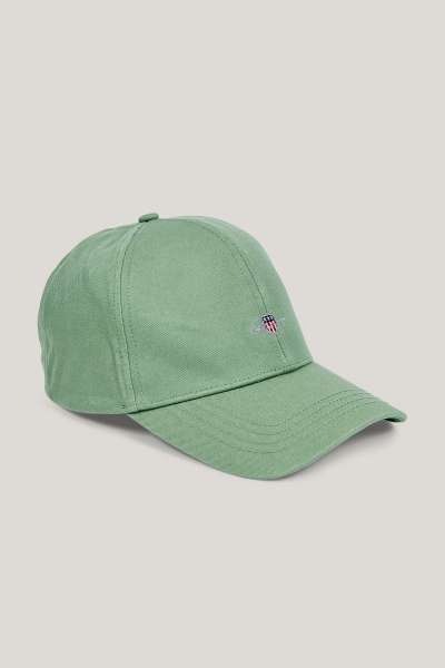 SAPKA GANT HIGH SHIELD COTTON TWILL CAP KALAMATA GREEN