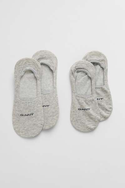 ZOKNI GANT INVISIBLE SOCKS 2-PACK LIGHT GREY MELANGE