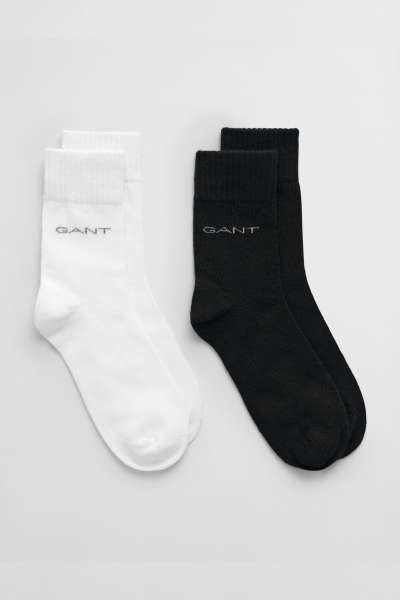 ZOKNI GANT SOCKS 2-PACK BLACK / WHITE