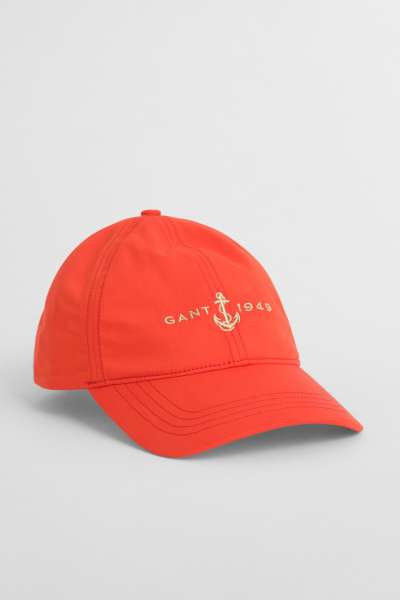 SAPKA GANT ANCHOR SATIN CAP ORANGE RED