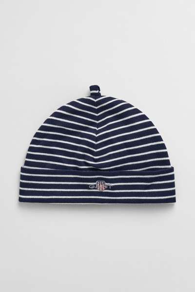 SAPKA GANT STRIPED SHIELD BEANIE MARINE