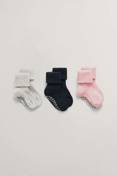 ZOKNI GANT SOCKS 3-PACK BLUSHING PINK