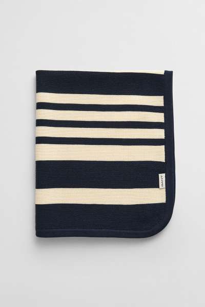 TAKARÓ GANT BRETON STRIPED BLANKET 68 x 78 cm MARINE