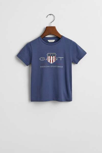 PÓLÓ GANT ARCHIVE SHIELD SS T-SHIRT DUSTY NAVY