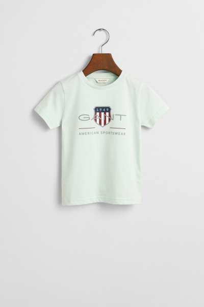 PÓLÓ GANT ARCHIVE SHIELD SS T-SHIRT FADED MINT
