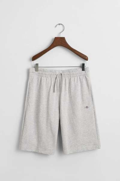 TRÉNINGRUHA RÖVIDNADRÁG GANT SHIELD COTTON SLUB SHORTS LIGHT GREY MELANGE