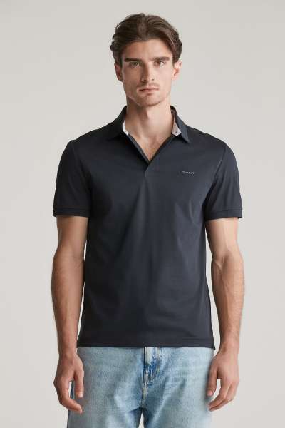PÓLÓ GANT ERCERISED SS POLO BLACK
