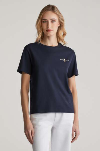 PÓLÓ GANT ANCHOR SS T-SHIRT EVENING BLUE