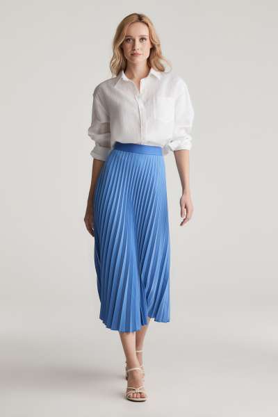 SZOKNYA GANT PLEATED SKIRT PERFECT BLUE