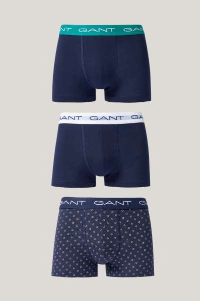 ALÓNEMŰ GANT MICRO PRINT TRUNK 3-PACK EVENING BLUE