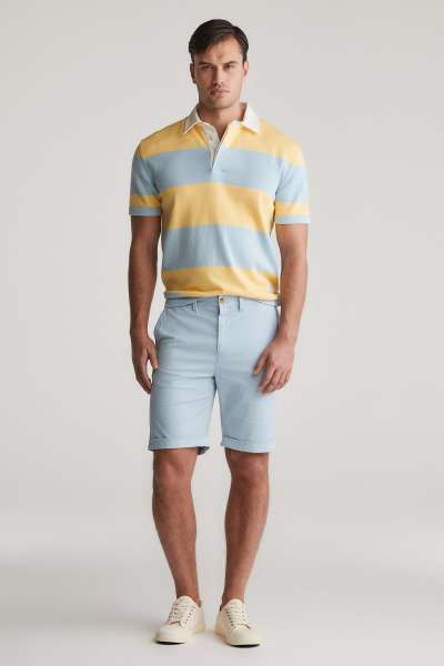 RÖVIDNADRÁG GANT REG SUNFADED CHINO SHORTS FRESH BLUE