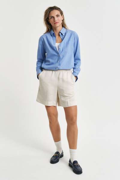 RÖVIDNADRÁG GANT REL LINEN BLEND PULL ON SHORTS PUTTY