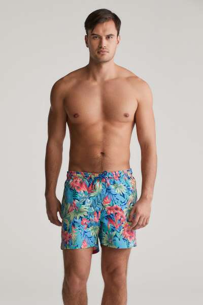 FÜRDŐRUHA GANT FLORAL PRINT SWI SHORTS DEEP COBALT