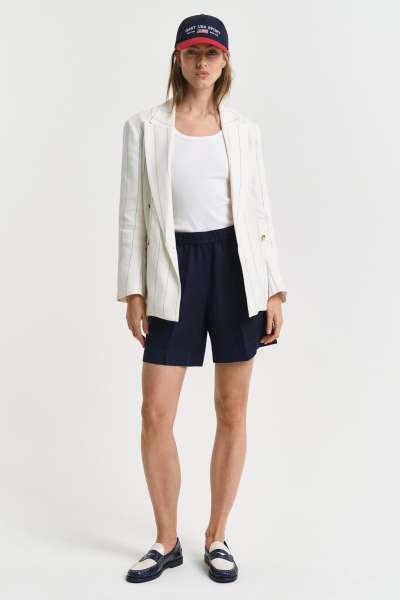 RÖVIDNADRÁG GANT REL LINEN BLEND PULL ON SHORTS EVENING BLUE