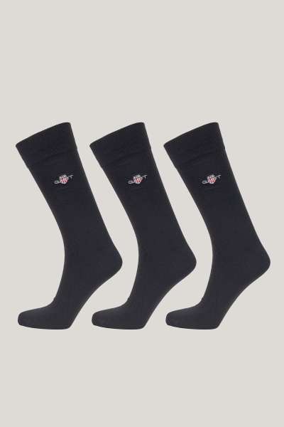 3-PACK ZOKNI GANT SHIELD SOCKS 3-PACK EBONY BLACK