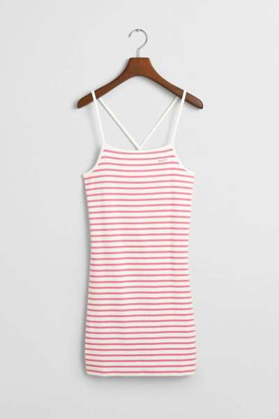 RUHA GANT STRIPED TANK DRESS BLUSH PINK