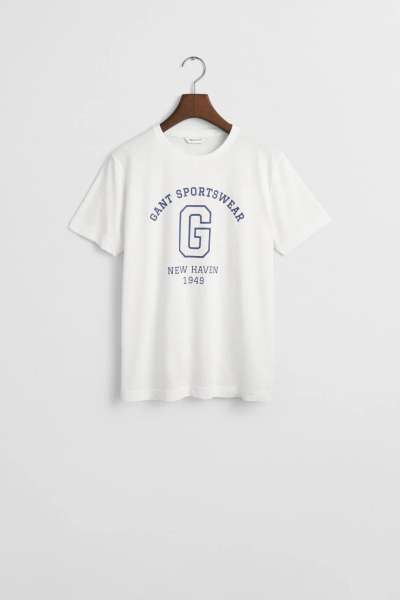 PÓLÓ GANT SPORTSWEAR ARCH T-SHIRT WHITE
