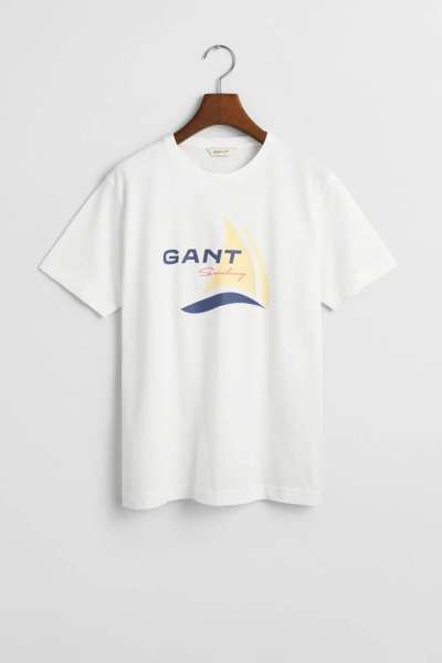 PÓLÓ GANT SAILING GRAPHIC T-SHIRT WHITE