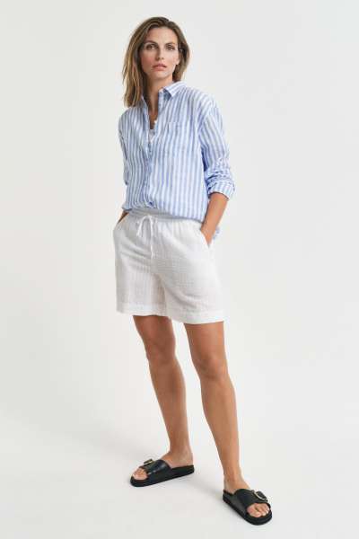 RÖVIDNADRÁG GANT TONAL STRIPED SEERSUCKER SHORTS WHITE