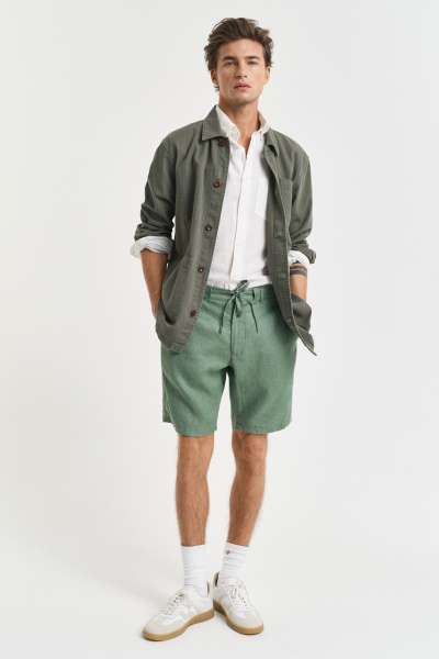 RÖVIDNADRÁG GANT RELAXED LINEN DS SHORTS KALAATA GREEN