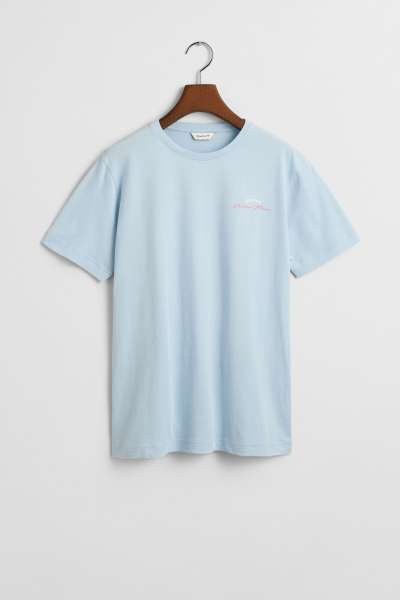 PÓLÓ GANT SAILING GAPHIC T-SHIRT CALMING BLUE