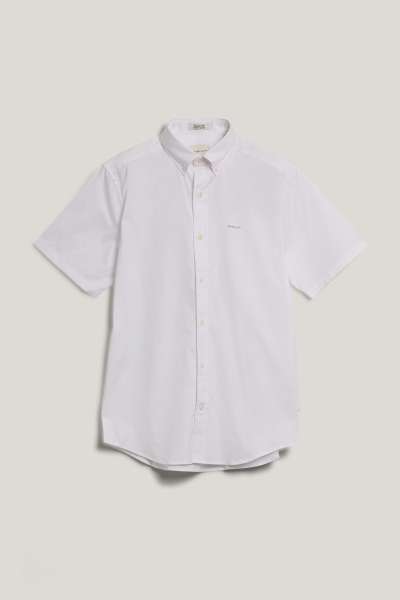 ING GANT REG PINPOINT OXFORD SS SHIRT WHITE