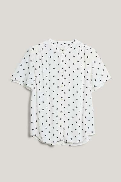 BLÚZ GANT REG DOT PRINT BLOUSE EGGSHELL