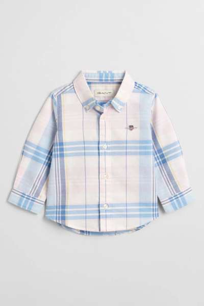 ING GANT CHECKED OXFORD BD LS SHIRT LIGHT PINK