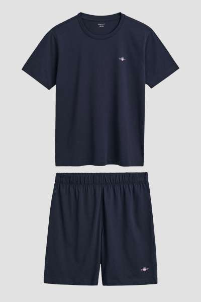 PIZSAMA GANT JERSEY PJ SET EVENING BLUE