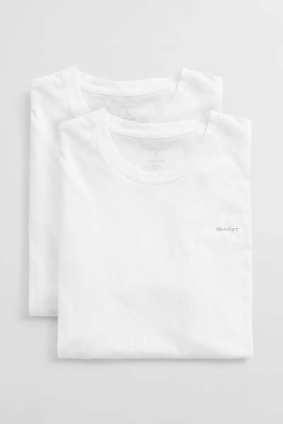 PÓLÓ GANT C-NECK T-SHIRT 2-PACK WHITE