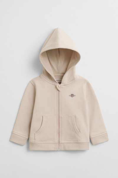 MELEGÍTŐFELSŐ GANT SHIELD ZIP HOODIE SOFT OAT
