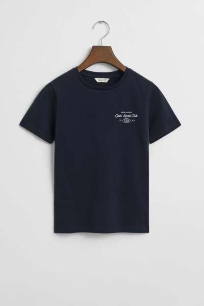 PÓLÓ GANT SPORTS CLUB GRAPHIC T-SHIRT EVENING BLUE