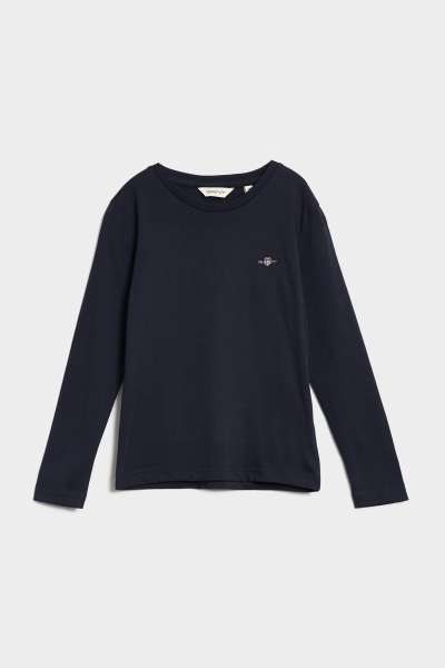 PÓLÓ GANT SHIELD LS T-SHIRT EVENING BLUE